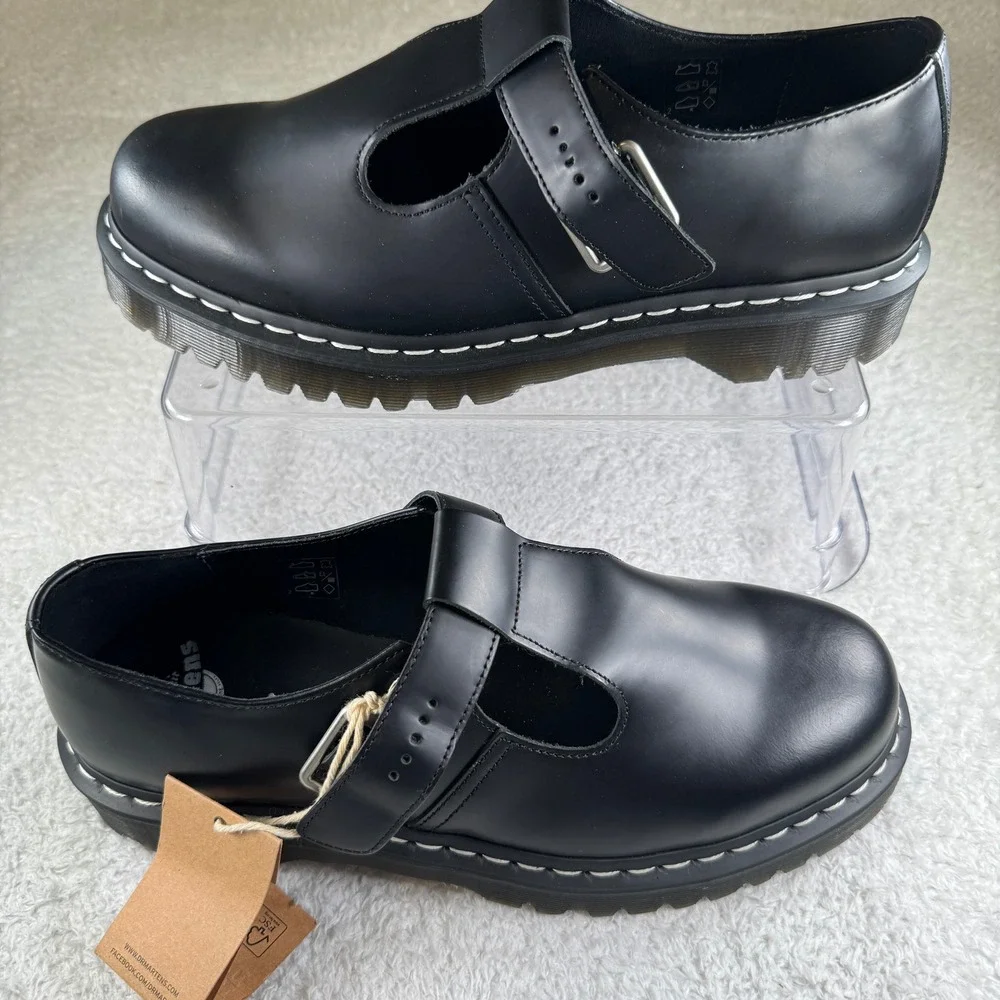 Dr. Martens Polley Bex WS Men 11 Black New Platform Mary Jane Shoes NEW NWT